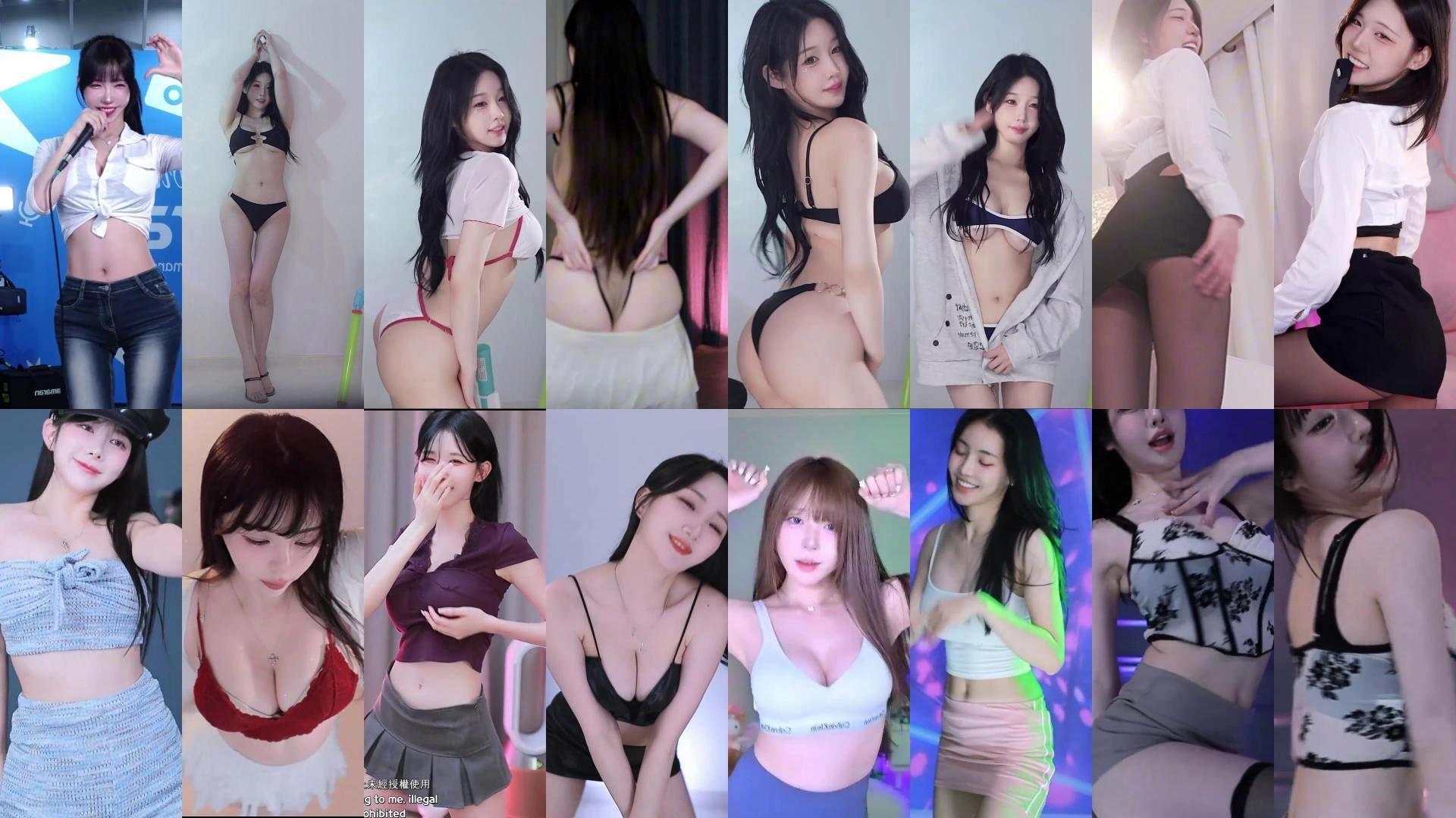 韩国BJ 2025年7月12日舞蹈视频合集 穿的真少真不错