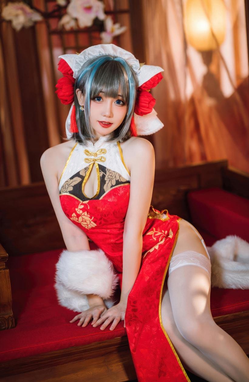 焖焖碳 碧蓝航线-柴郡新春旗袍-美女推荐