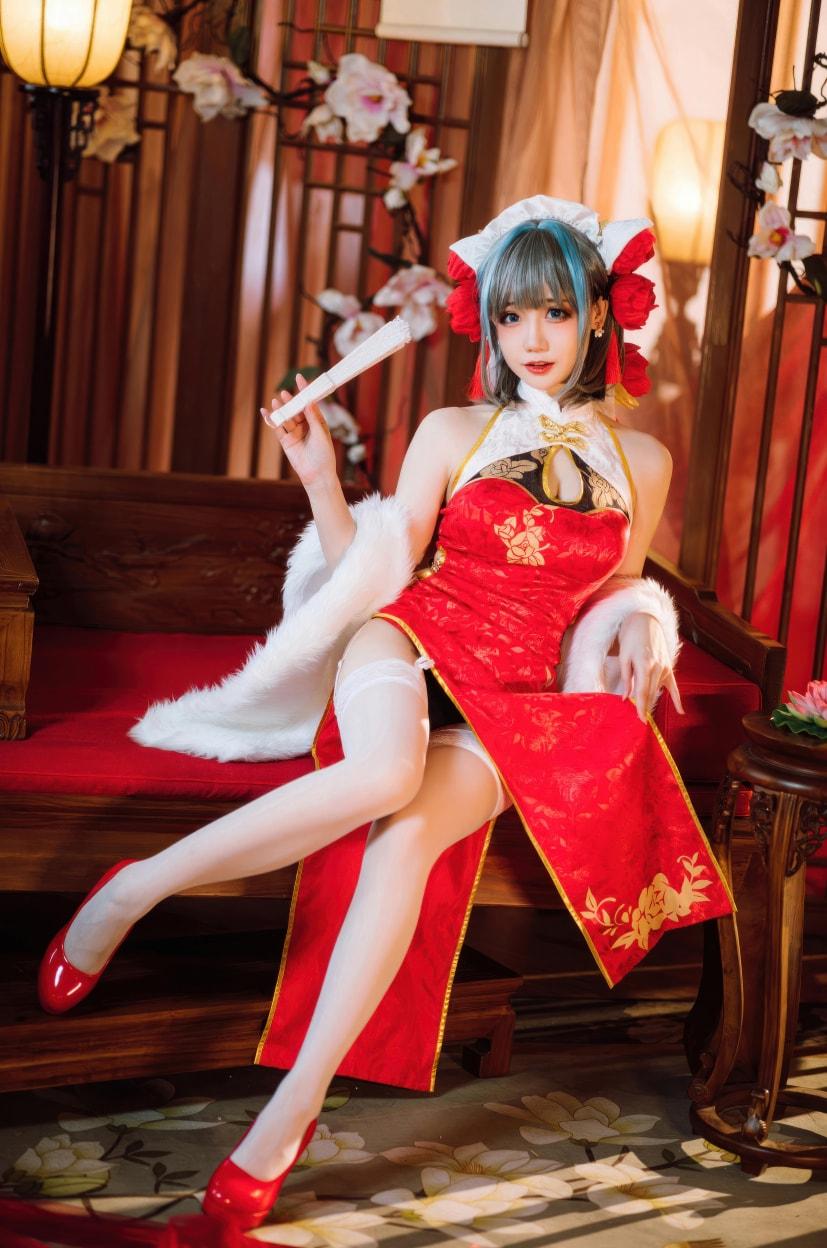 焖焖碳 碧蓝航线-柴郡新春旗袍-美女推荐