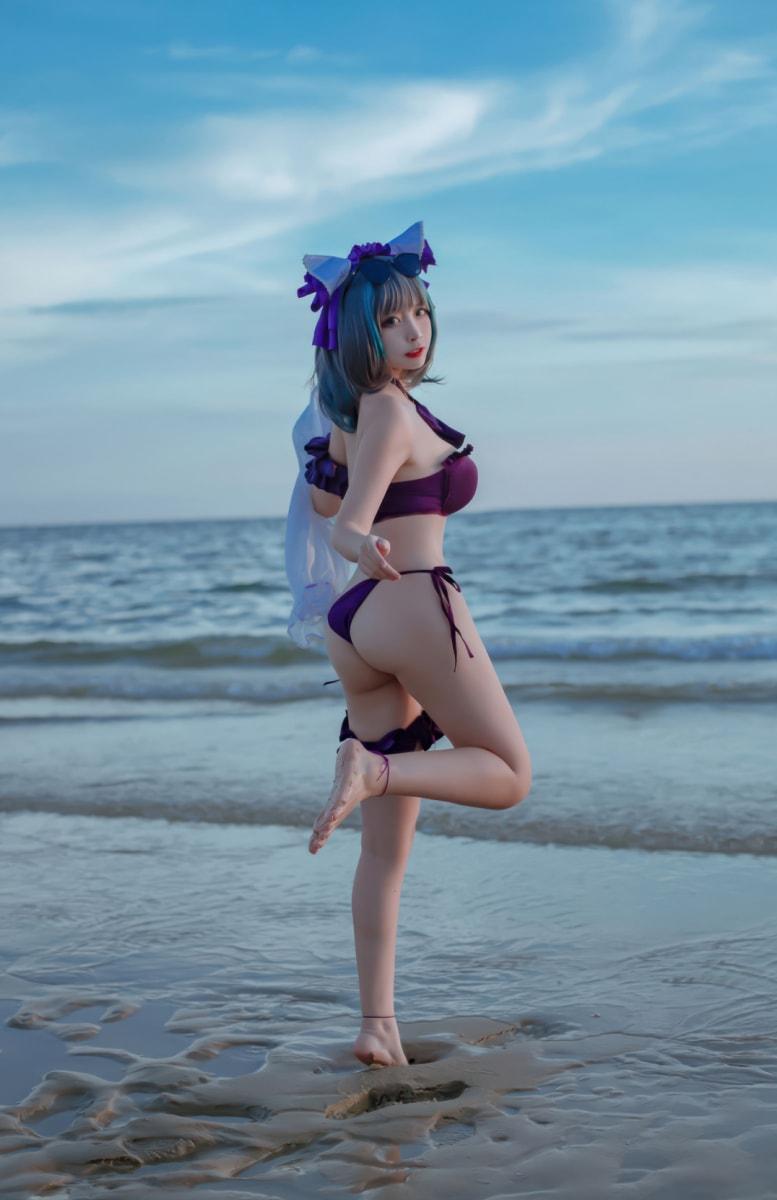 二佐Nisa – 碧蓝航线-柴郡泳装-优质作品