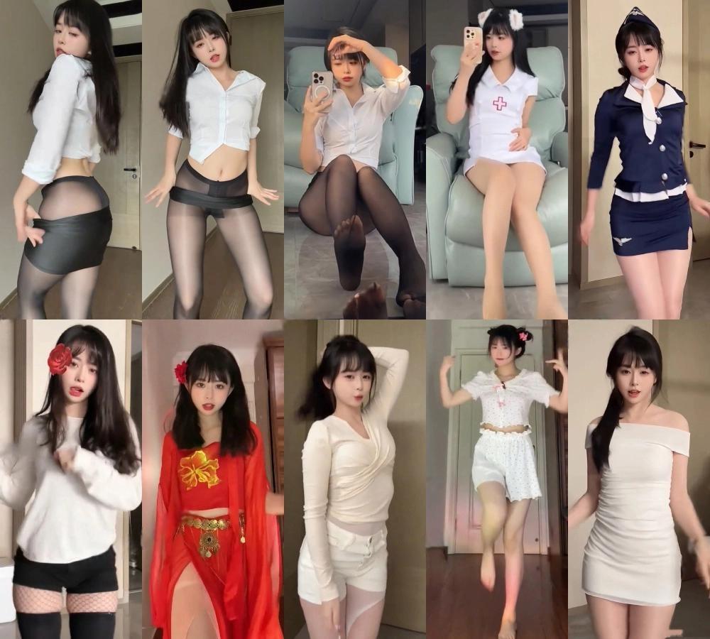 抖音颜值御姐欣老板付费定制跳舞素材分享