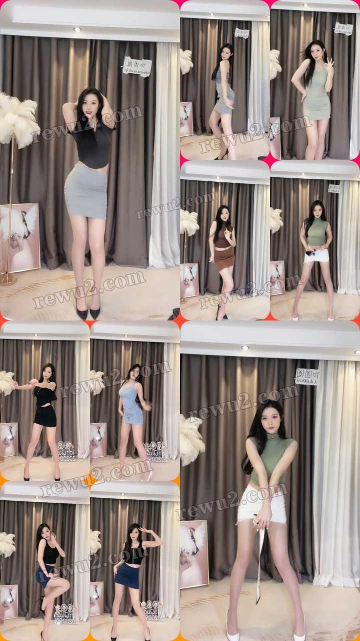 【抖音主播】圈圈吖直播跳舞 无水印 （37v/1.66g）素材大全